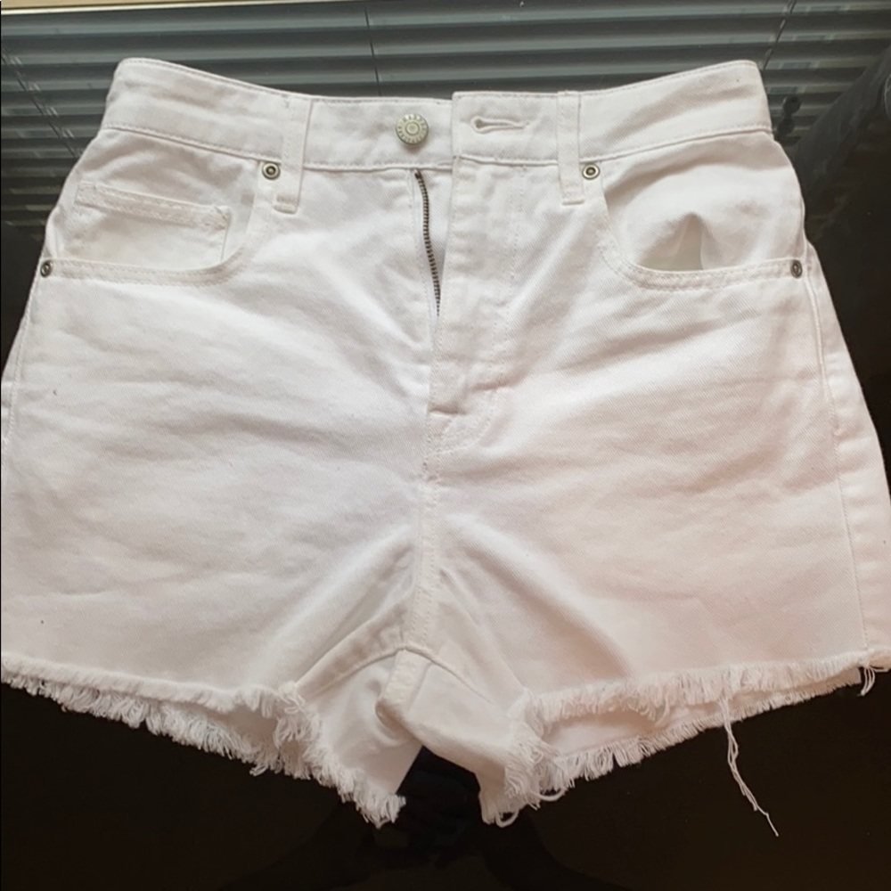 Brand New White High Waisted Shorts